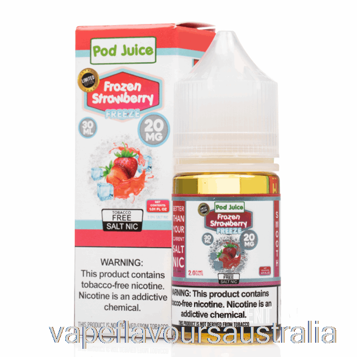 Vape Flavours Australia FREEZE Frozen Strawberry - Pod Juice - 30mL 55mg